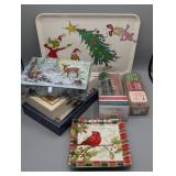 CHRISTMAS TRAY, GAMES, CARDS GRINCH,
