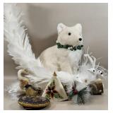 PEIR 1 ORNAMENTS, WOLF PUP, PEACOCK, OWL PLUS