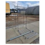 2 Metal Rolling Clothing Racks Disassembled Rack