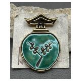 Ceramic Jewels by Houston Calif Artisan Brooch