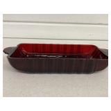 ANCHOR HOCKING ROYAL RUBY RED RELISH TRAY