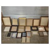 BOX LOT PICTURE FRAMES OVER 20 VARIOUS SIZES ALL