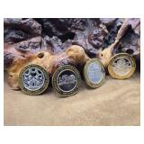 4 - .999 Fine Silver Casino Tokens 1oz Each