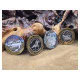 4 - .999 Fine Silver Casino Tokens 1oz Each