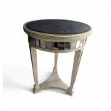 Mirrored Lamp Table, Top Has Crack Pictured