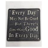 CAST IRON SIGN 6.5' X 6.5'