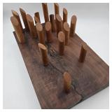 Walnut & Peg Wood Sculpture