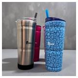 4 New Bubba Cups Stainless Inside 1 Missing Straw
