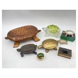 Turtle Trinket Boxes, Cast Iron / Brass / Wood +