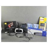 Lot Of Misc. Electronics Coolpix Lenrue Garmin +