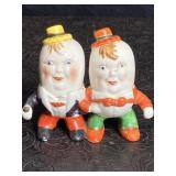 VINTAGE LAUREL & HARDY SALT & PEPPER SHAKERS