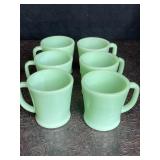 6 FIRE KING JADEITE CUPS