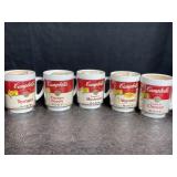 SET 5 NOS CAMPBELLï¿½S SOUP MUGS W/ RECIPES