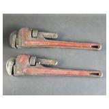 Vtg Fuller & Craftsman Red Handled Pipe Wrench