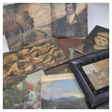 Lot of Small Antique Paintings
