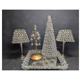 Priso Fairy Lamps, Mirrored Dresser Tray framed