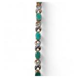 10K Yellow & White Gold Emerald Infinity Style