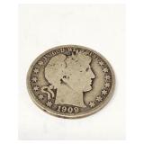 1909 O Barber Half Dollar Silver