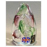 Hand Blown Art Glass Paperweight Langham England