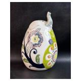 Pier 1 Hand Painted Egg Shaped Elephant Whimsy