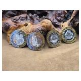 4 - .999 Fine Silver Casino Tokens 1oz Each