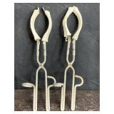 PAIR STAINLESS STEEL BEAKER TONGS W/ HEAT SLEEVES