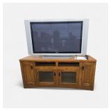 Philips 50" Flat Screen TV on Modern Cabinet