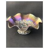 NORTHWOOD AMETHYST CARNIVAL GLASS 3 FRUITS CHERRY