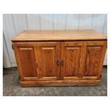 Oak Faced Media Cabinet Needs TLC