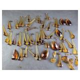 Old Amber & Purple Glass Prisms