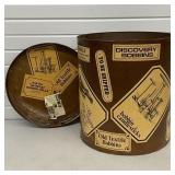 Vintage Cardboard Cylinder Box w/ Antique Style