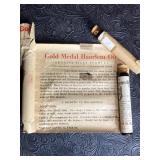 NOS 3 ANTIQUE GLASS VILES/BOTTLES GOLD MEDAL