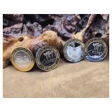 4 - .999 Fine Silver Casino Tokens 1oz Each