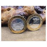2 - .999 Fine Silver Casino Tokens 1oz Each