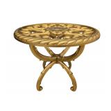 Hollywood Regency Gold Detailed Round Mid-Century