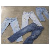 Four Pair of Vintage Blue Jeans - Wrangler +