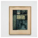 Signed Moon "Wall #3" Abstract Watercolor 1/5