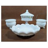 Milk Glass, Covered Compote, Dish+
