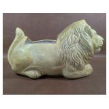 Vintage Signed Lion Planter