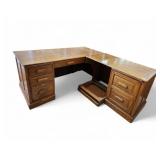 Oak Office Desk Modern Construction