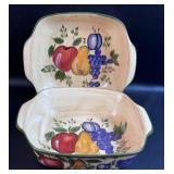 2 Vtg Home Trends Granada Square Casserole Dish