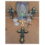 Wall Crosses, Candle Holder++