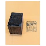 Vintage Letterpress Stamp for Palmolive Beads