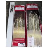 LIT POMPOM BRANCH & 2 WILLOW TREES