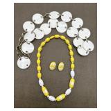Avon Sunsation Retro Necklace & Earrings + Retro