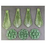 Art Deco Uranium Glass Lamp Accents +