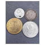 1888 Mexican Coin/ 1927 One Penny/ Sands 1982