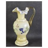 Fenton Art Glass Mountain Berry Pitcher Signed