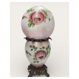 Antique Hand Painted Lamp Project Damaged