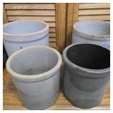 Lot of 4 Vintage Crocks